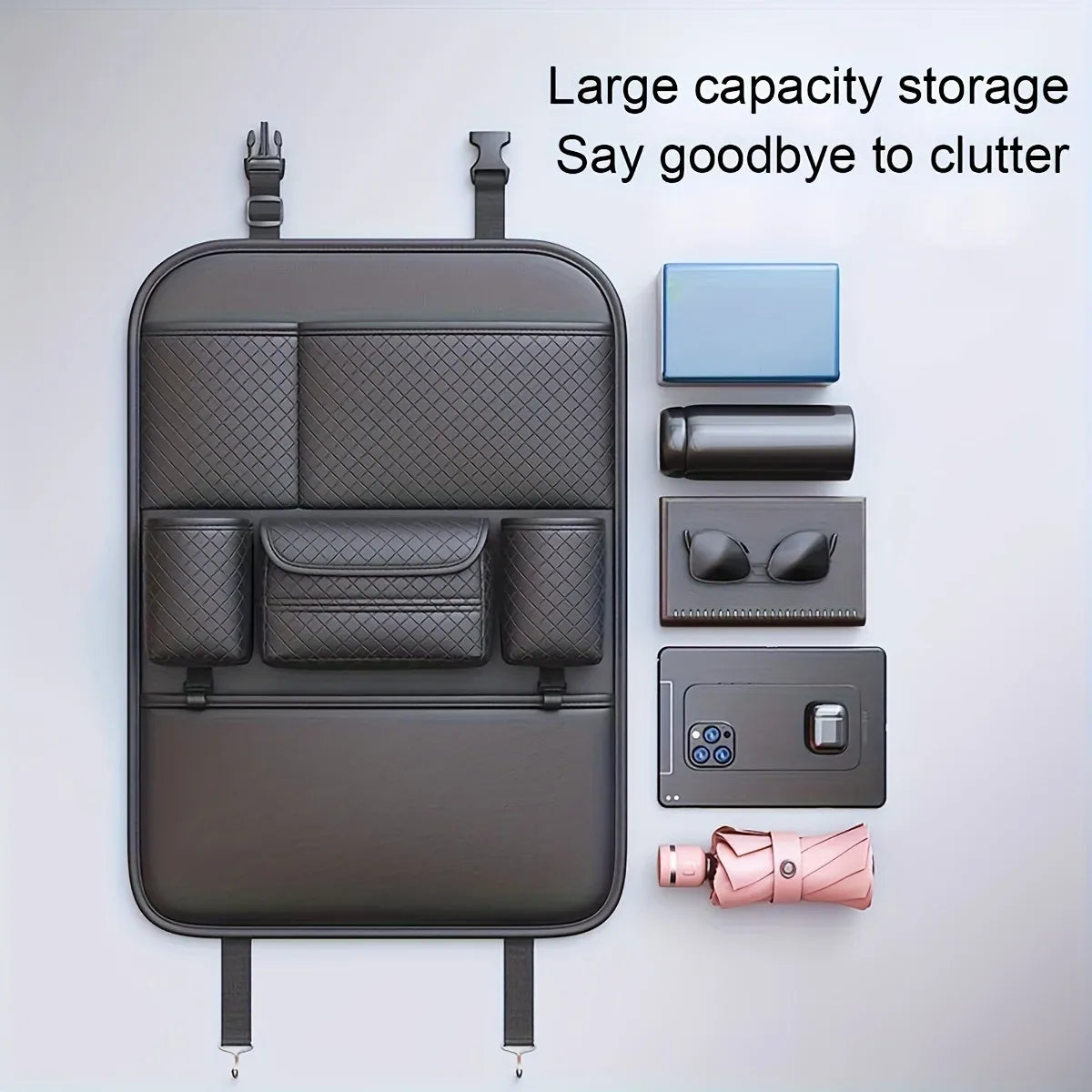 PU Leather Car Seat Organizer