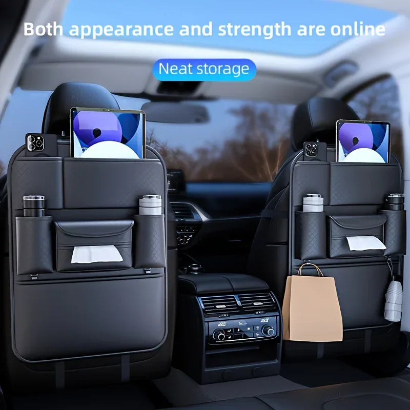 PU Leather Car Seat Organizer