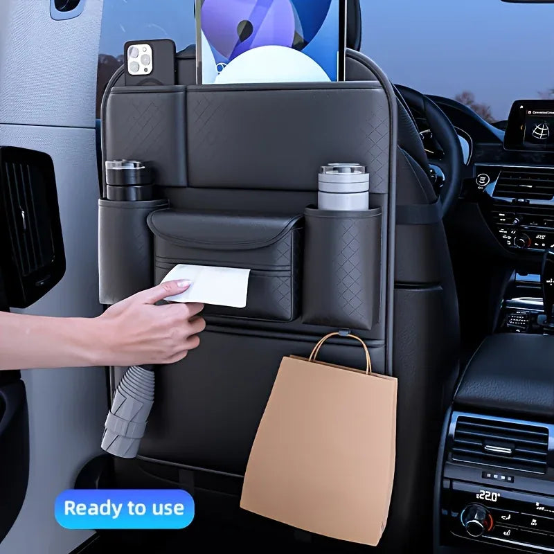 PU Leather Car Seat Organizer