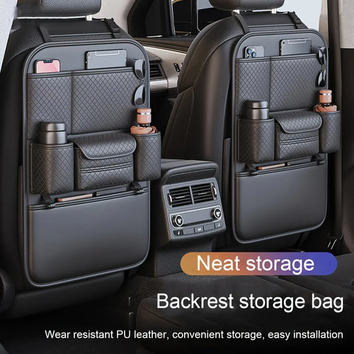 PU Leather Car Seat Organizer